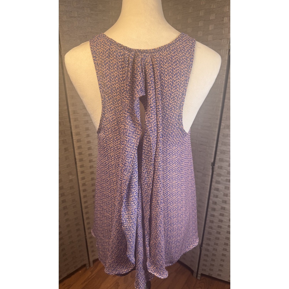 Umgee Tank Top Womens Medium Sleeveless Chevron Print Flowy Lightweight Blouse - Picture 3 of 7